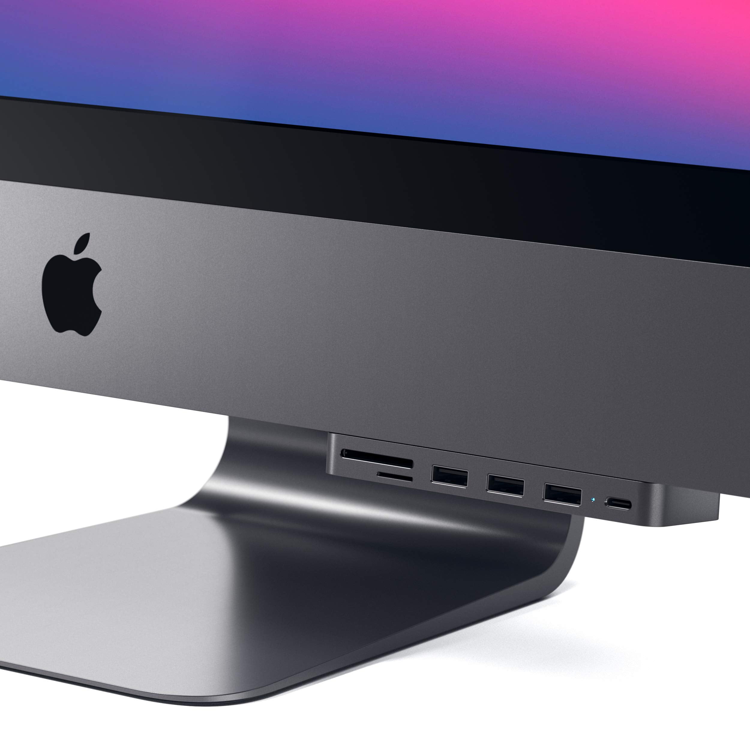 Satechi Aluminum Type-C Clamp Hub Pro with USB-C Data Port, USB-A 3.0 Data, Micro/SD Card