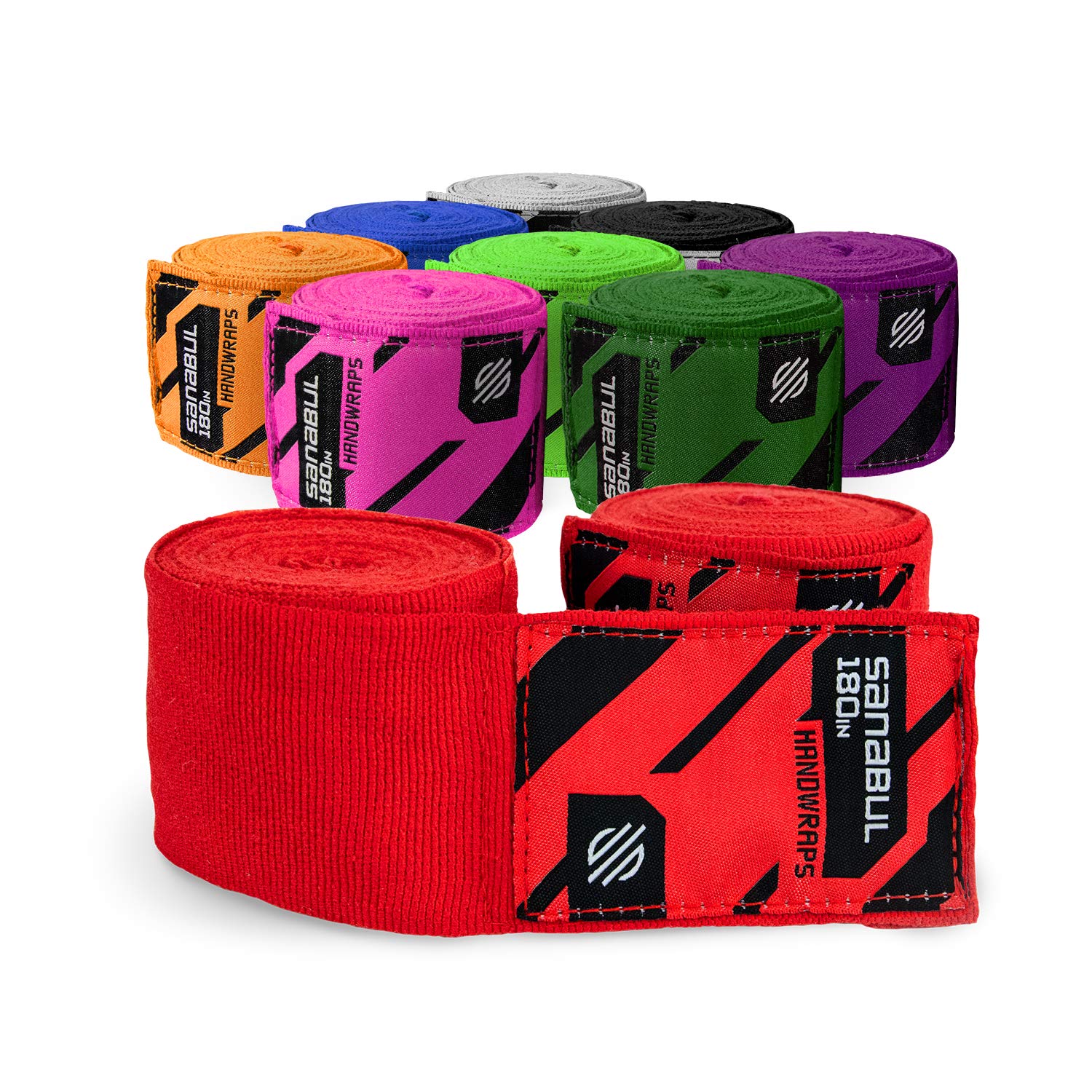 Sanabul Boxing Handwraps Elastic 180 inch Red - Image 2