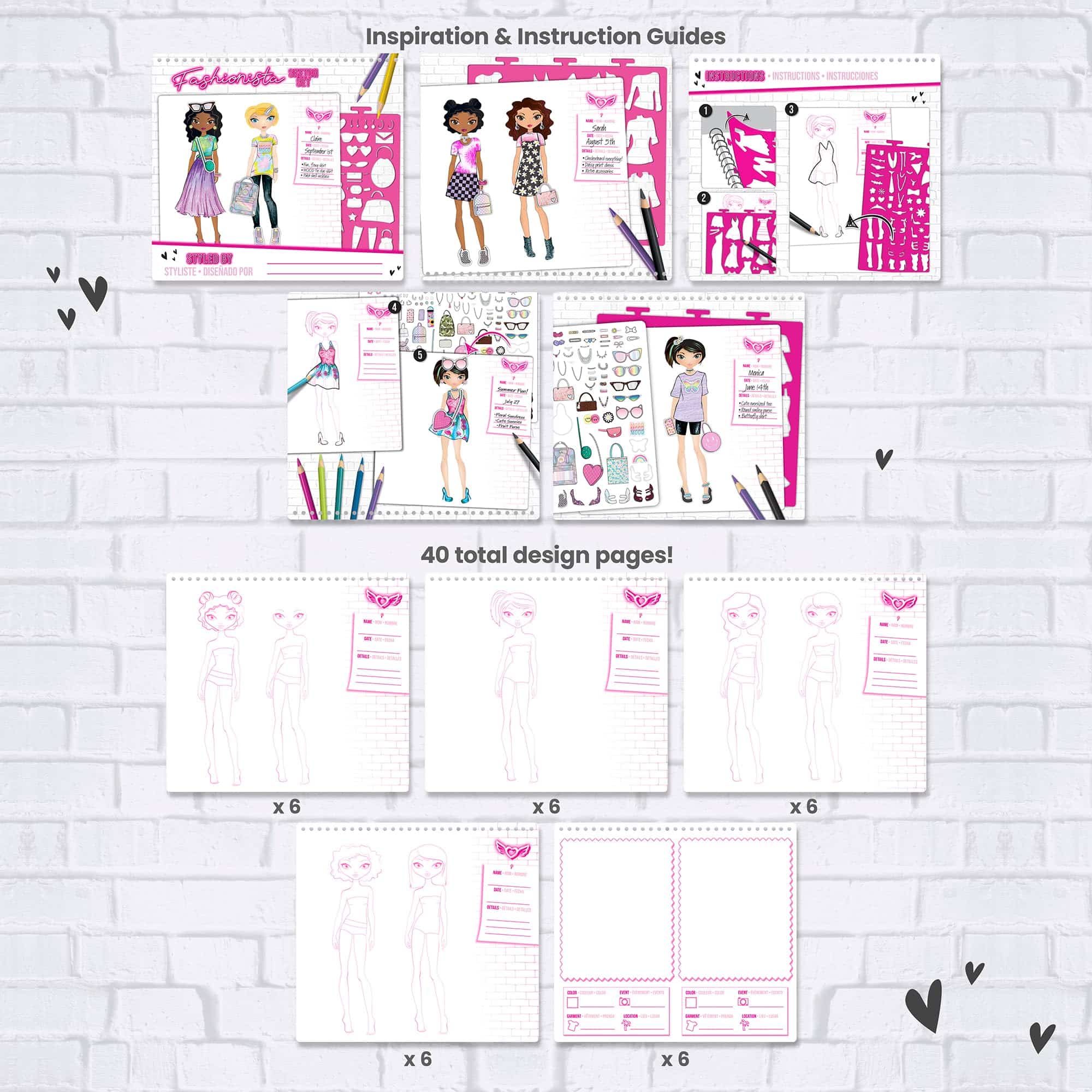 Fashion Angels Fashion Design Sketch Portfolio - Sketch Book for Beginners, Sketch Pad wit - Image 3