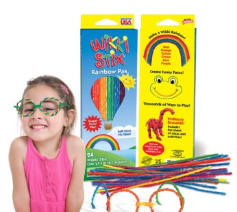 Wikki Stix Rainbow Pak Arts & Crafts, Kids Travel Essential, Pack of 24 in Rainbow Colors,
