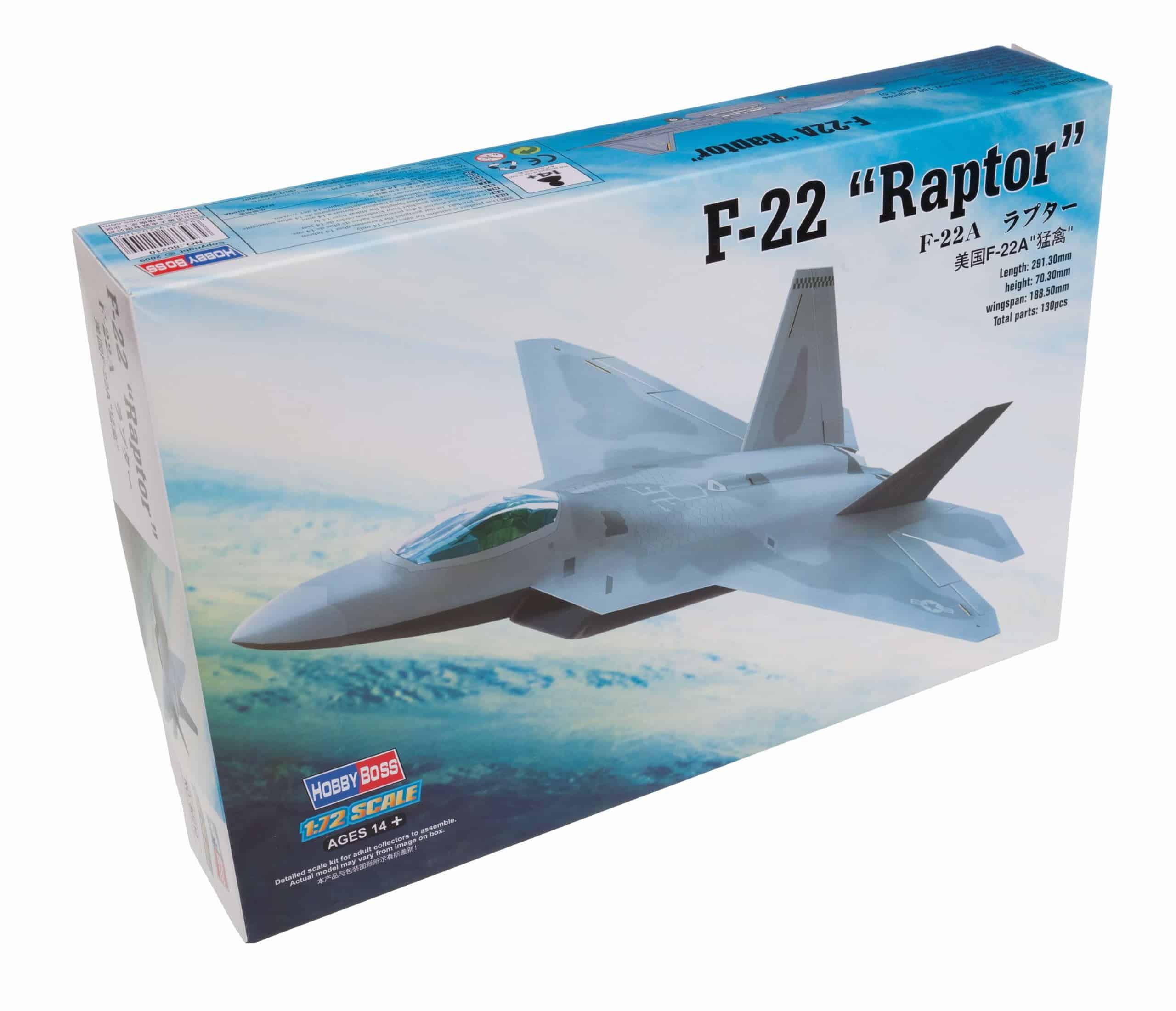 Hobby Boss F-22 Raptor Jet Fighter Airplane Model Building Kit