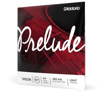 D’Addario Prelude Violin String Set, 4/4 Scale, Light Tension ? J810 4/4L – Solid Steel Co