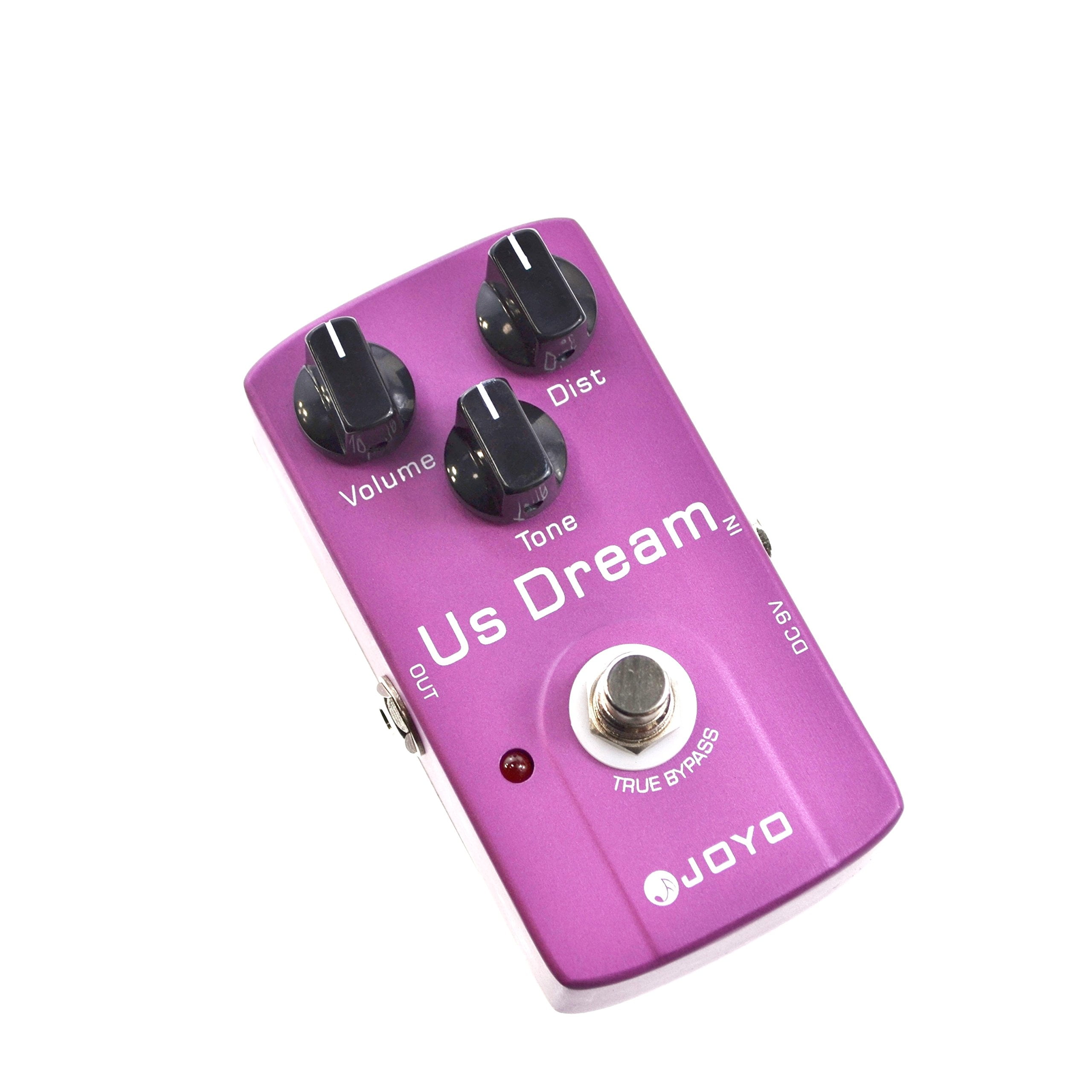 JOYO JF-34 US Dream Distortion Guitar Effect Pedal - True Bypass, DC 9V and Battery Suppor
