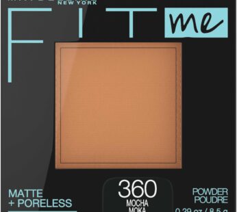 Maybelline Fit Me Matte + Poreless Pressed Face Powder Makeup & Setting Powder, Mocha, 1 C