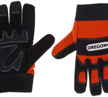 Oregon Protective Chainsaw Work Safety Gloves, Left-Hand Protection, Size Large ,Black