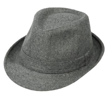 Simplicity Indiana Men’s Adult Deluxe Structured Fedora Hat, Charcoal Grey