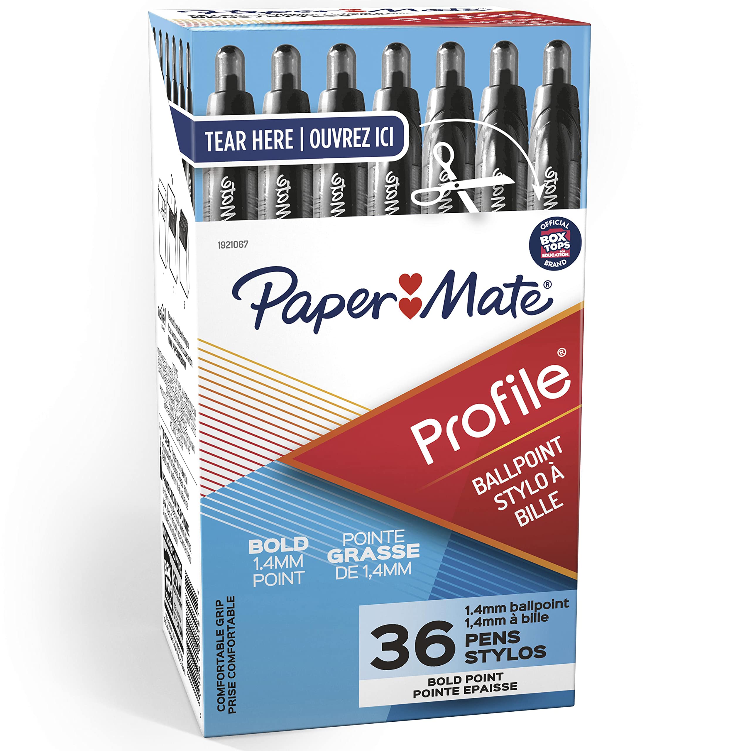 Paper Mate Profile Retractable Ballpoint Pens, Bold Point (1.4mm), Black, 36 Count - Image 2