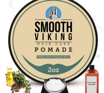 Smooth Viking Hair Pomade for Men – Medium Hold & High Shine Pomade – Water Based Pomade f