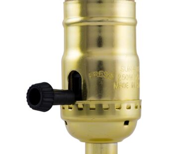 Power Gear 3-Way Lamp Socket, Medium Base, Turn for Low-Medium-High Light Settings, For Fl