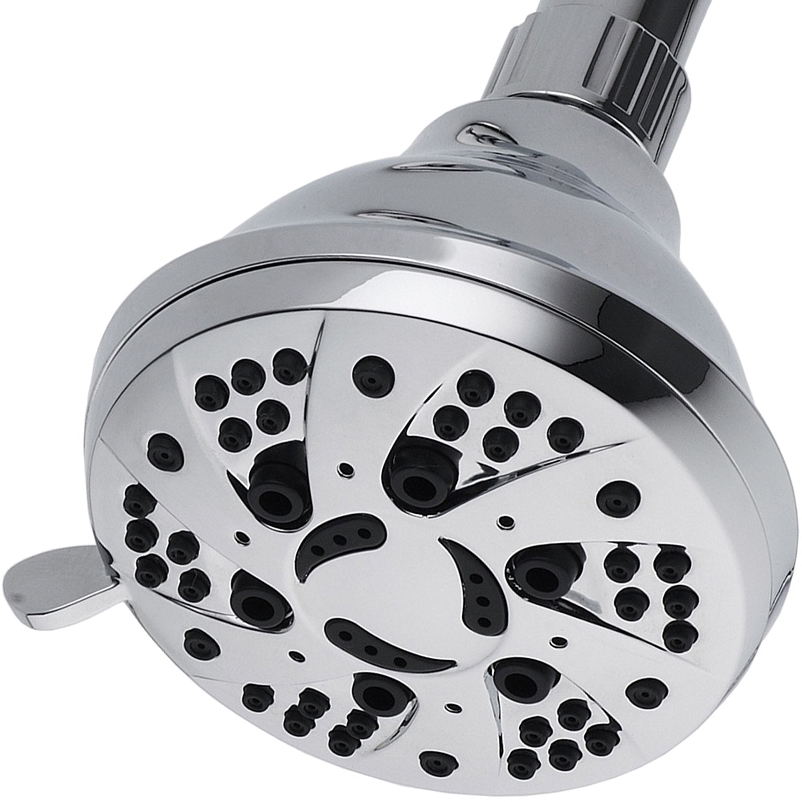 AquaDance Chrome Finish 6-Setting Shower Head for Maximum Power. Enjoy 2.5 gpm Spiral High