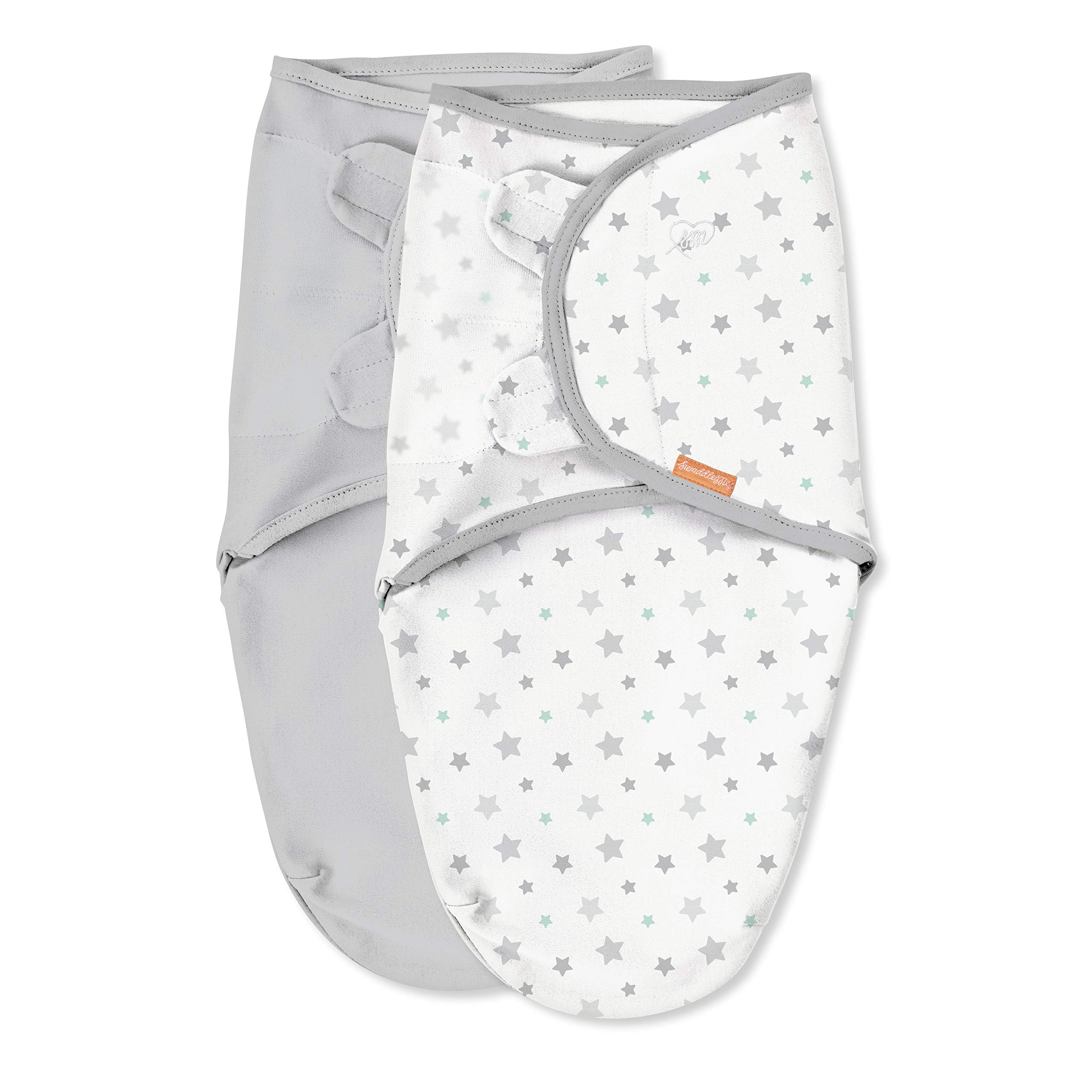 SwaddleMe Original Organic Swaddle ? Size Small/Medium, 0-3 Months, 2-Pack (Starry Skies )