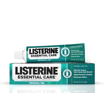 Listerine Essential Care Original Gel Fluoride Toothpaste, 4.2 Ounce (Pack of 6)