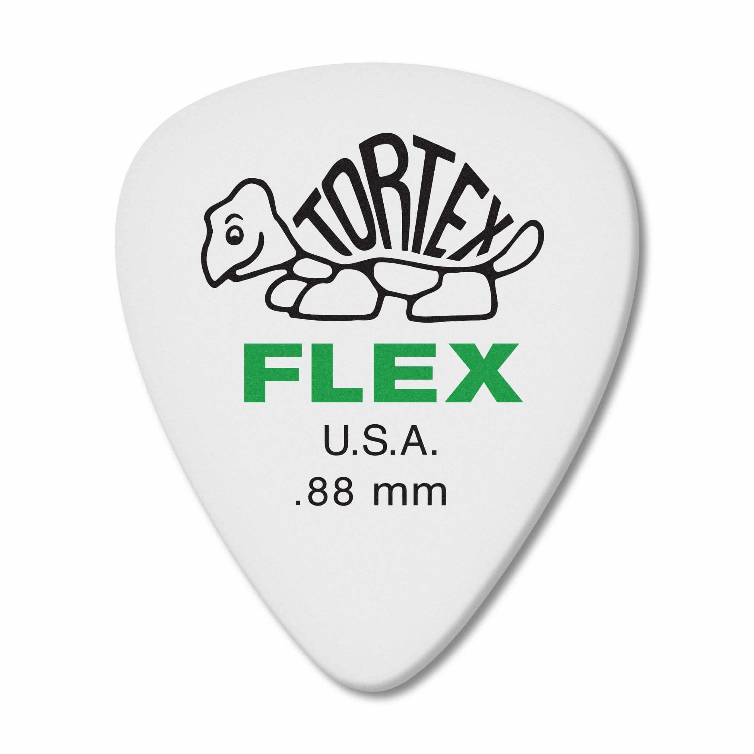 JIM DUNLOP Flex Standard .88mm Green Guitar Pick, 12 Pack