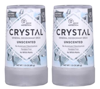 CRYSTAL Travel Stick Mineral Deodorant – Unscented Body Deodorant With 24-Hour Odor Prote