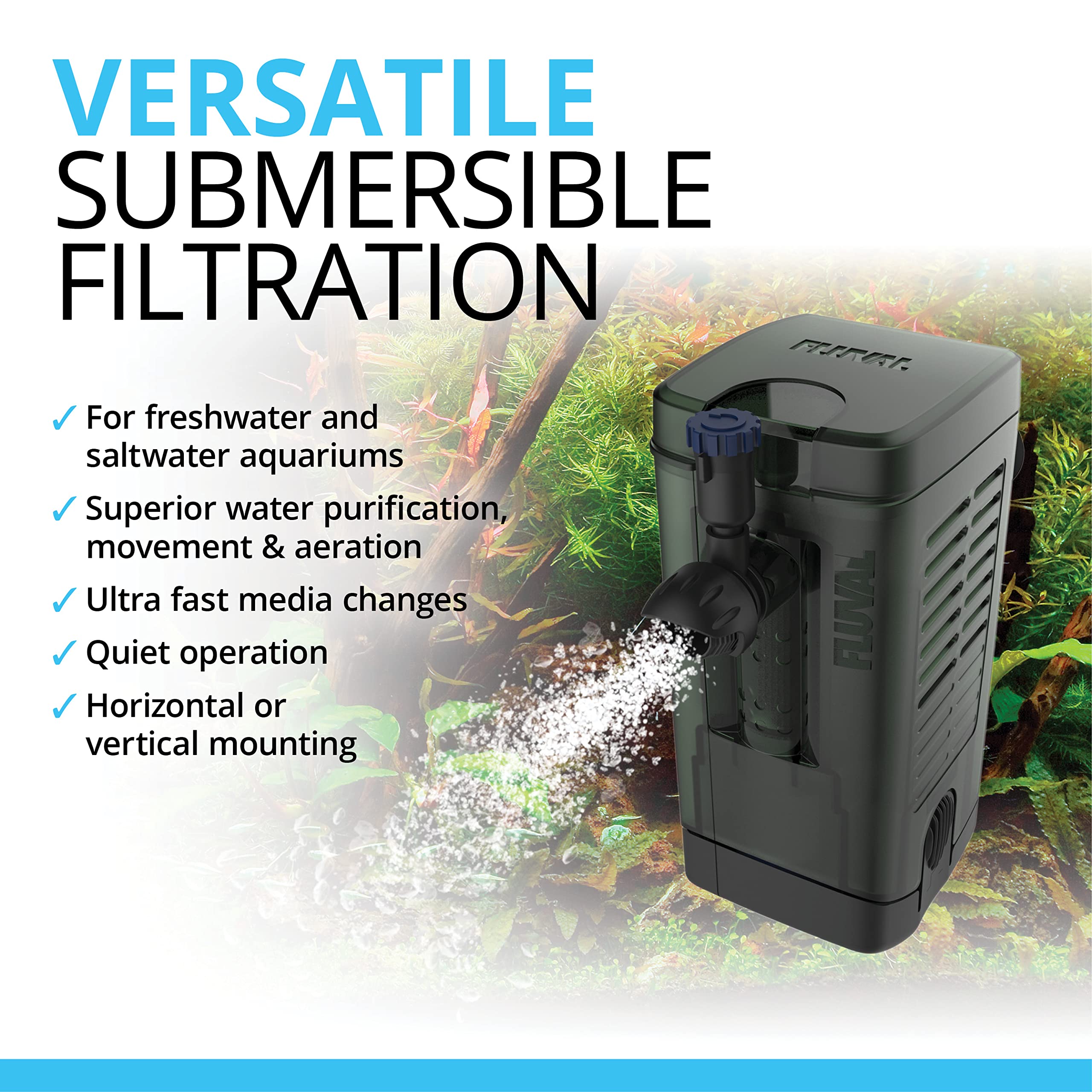 Fluval U1 Underwater Filter ? Designed for Freshwater and Saltwater Aquariums, Also Ideal - Image 2