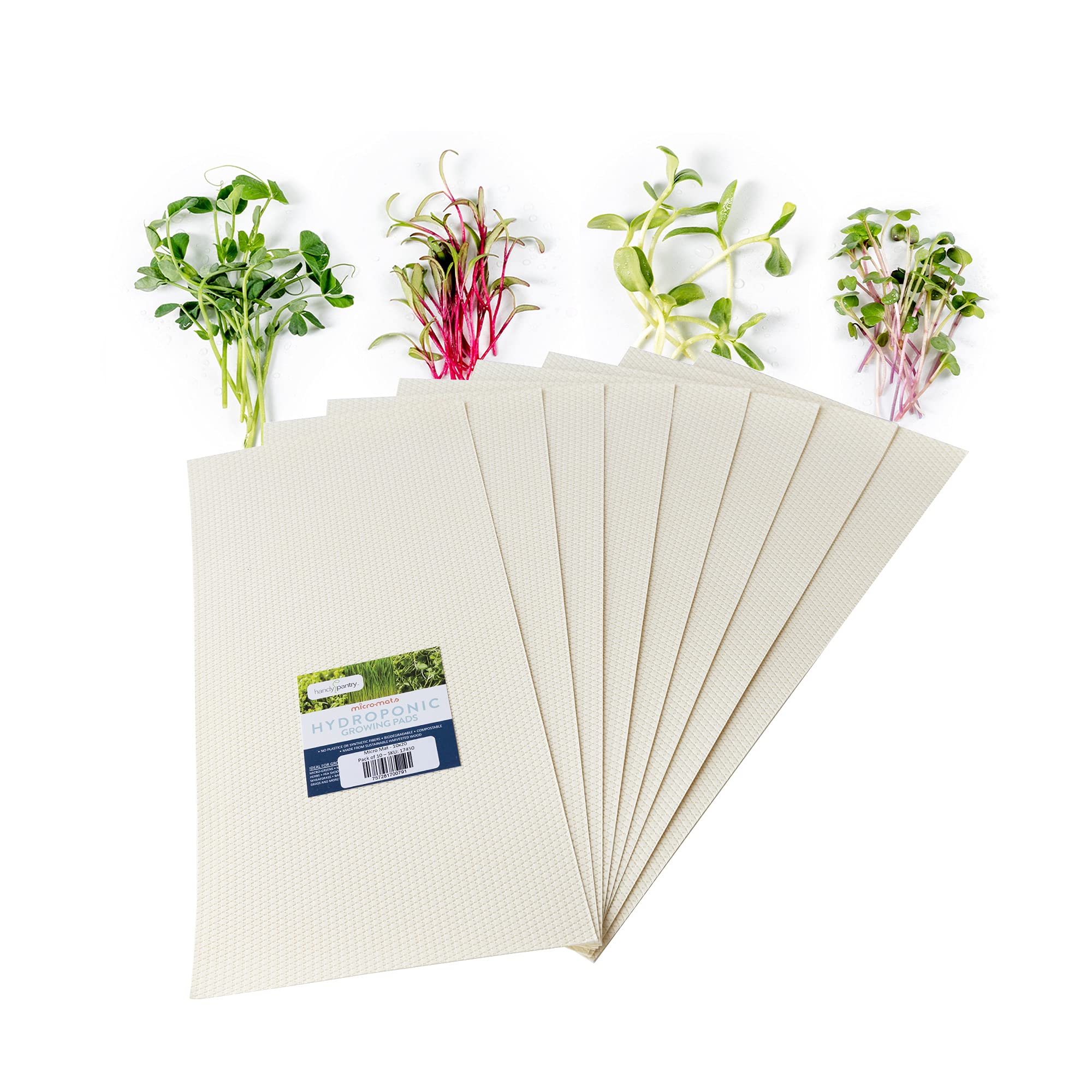 Micro-Mats Hydroponic Grow Pads - for Organic Production - 10 Pack - Plant & Seed Germinat