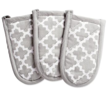 DII Lattice Basics Collection Kitchen Essentials, Pan Handle Set, Gray, 3, Piece