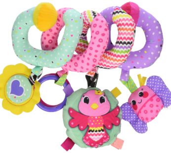 Infantino Stretch & Spiral Activity Toy – Textured Play Activity Toy for Sensory Explorati