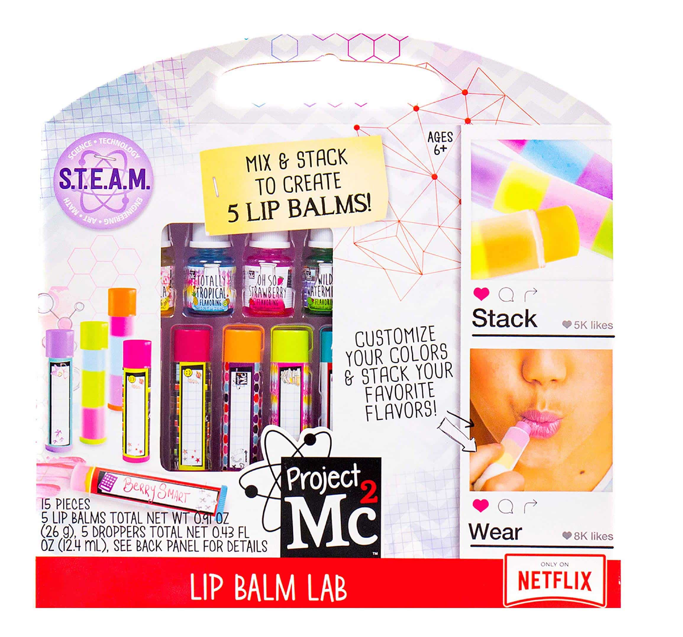Project MC2 Create Your Own Lip Balm Lab, At-Home STEM Kits For Kids Age 6 And Up, Makeup
