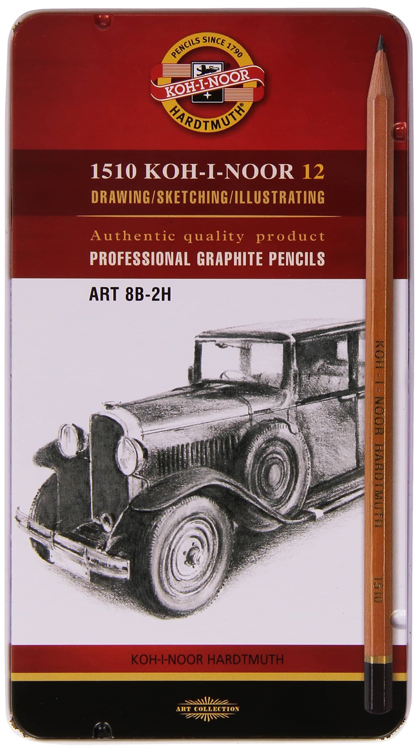 KOH-I-NOOR 8B-2H N Graphite Pencil (Pack of 12)