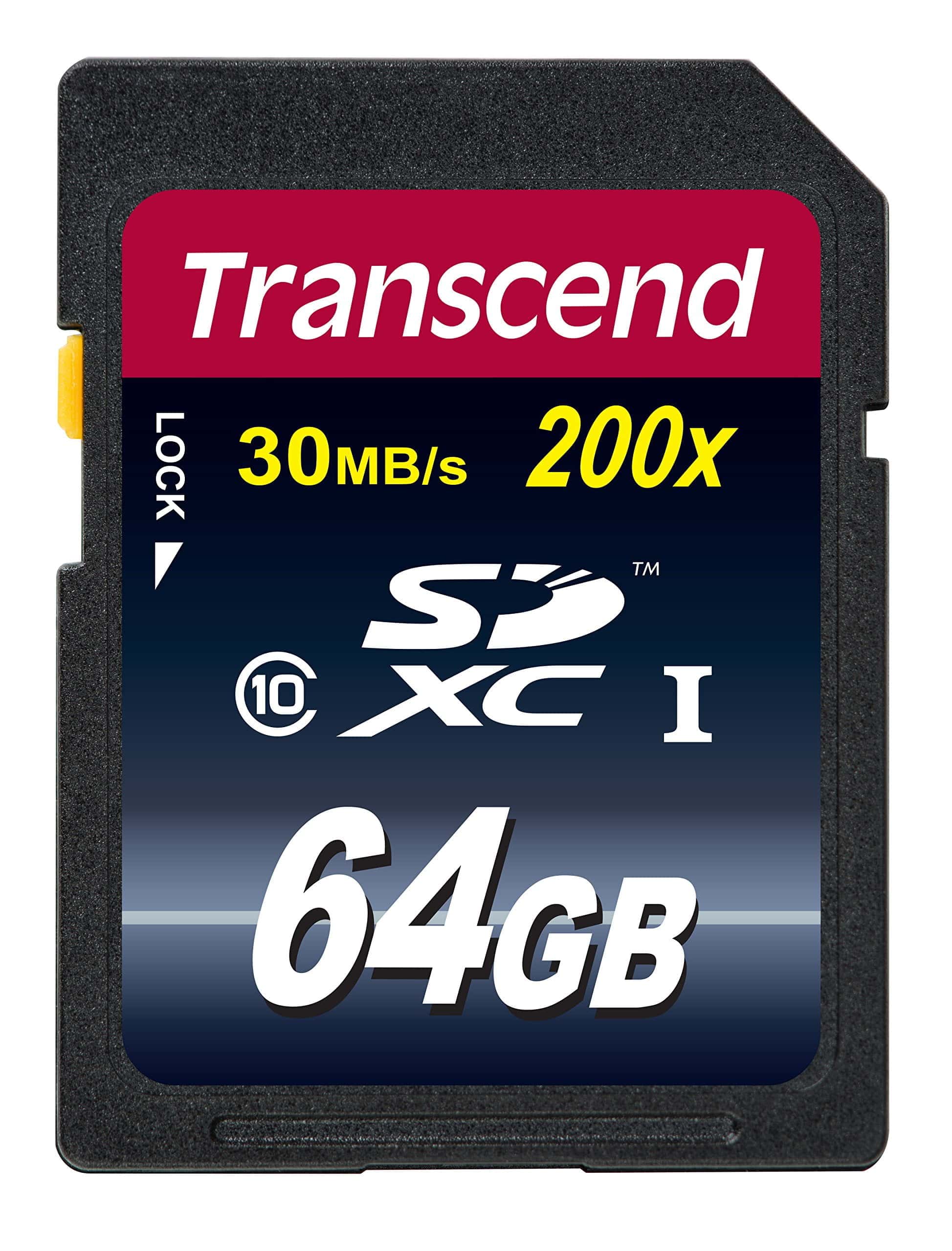 Transcend 64GB SDXC Class 10 Flash Memory Card Up to 30MB/s (TS64GSDXC10) - Image 3