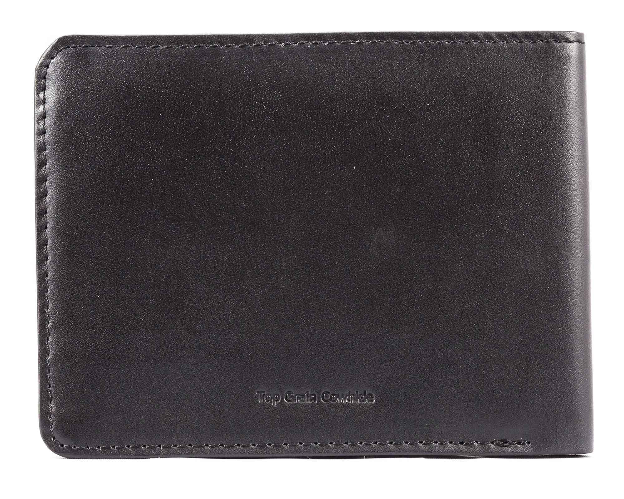 Big Skinny Men's L-Fold Passcase Leather Slim Wallet, Holds Up to 30 Cards, Black - Image 3
