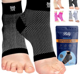 Bitly Plantar Fasciitis Compression Socks for Women & Men – Best Ankle Compression Sleeve,