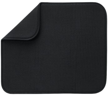 Envision Home Dish Drying Mat for Kitchen, Absorbent, Reversible Microfiber Dish Mat, 16 I