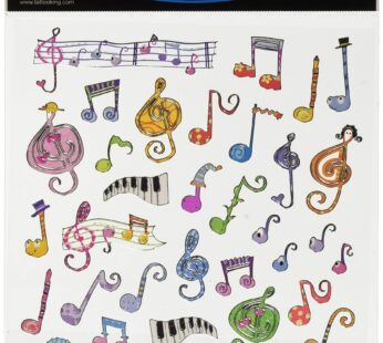 Tattoo King Multicolored Stickers, Music Notes
