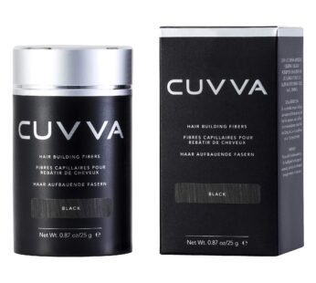 CUVVA Hair Fibers for Thinning Hair (BLACK) – Keratin Hair Building Fiber Hair Loss Concea