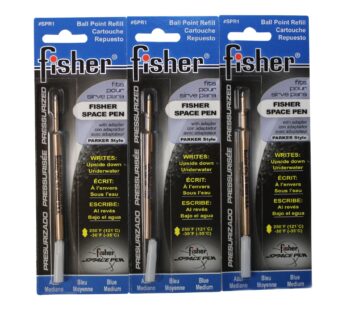 Fisher Space Pen SPR1, Refills for Bullet, Blue, 3 Piece
