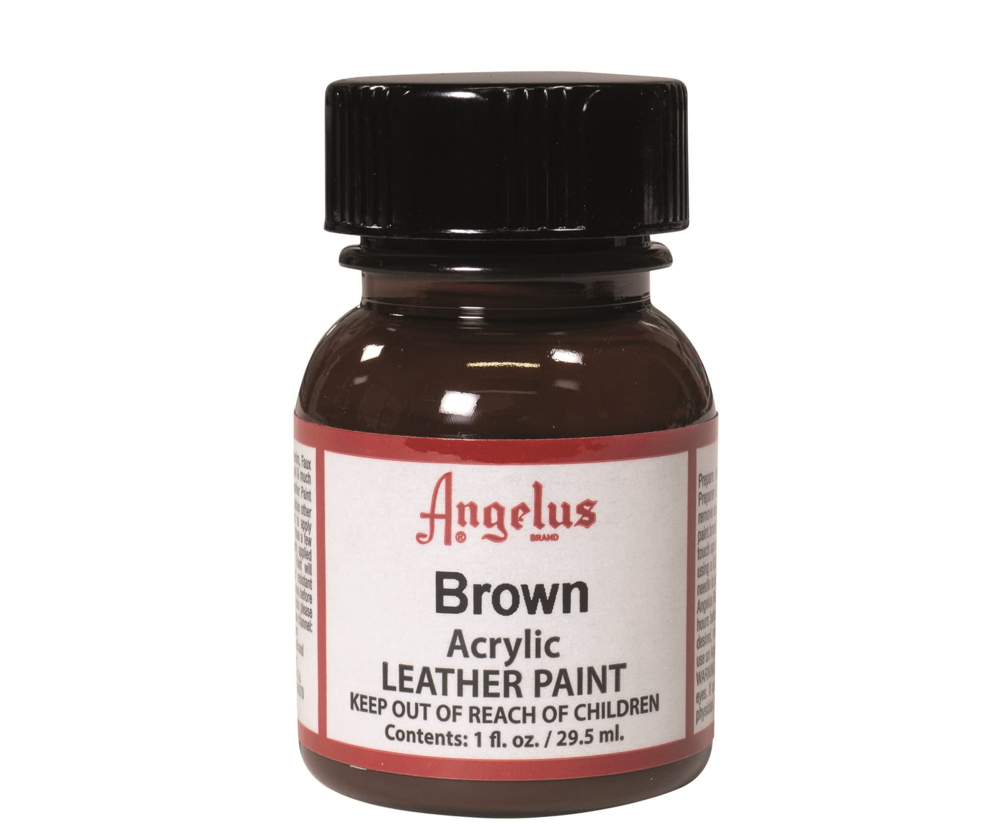 Angelus Acrylic Leather Paint, Brown, 1 oz. - Image 2