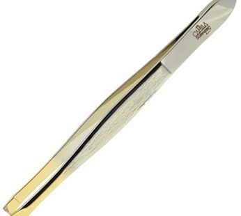 Camila Solingen CS31 3 1/2″ Gold Tipped, Surgical Grade, German Stainless Steel Tweezers (