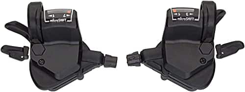 microSHIFT Mezzo Thumb-Tap Shifter Set, 7-Speed, Triple, Optical Gear Indicator, Shimano C