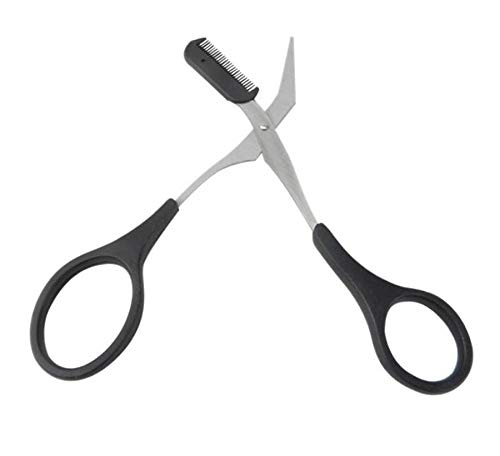 Professional Precision Eyebrow Trimmer Scissors Scissors with Comb and Non Slip Finger Gri - Image 3