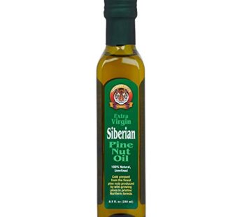 Extra Virgin Siberian Pine Nut Oil, 8.5 oz. Bottle – Premium Quality, Unrefined, 100% Natu