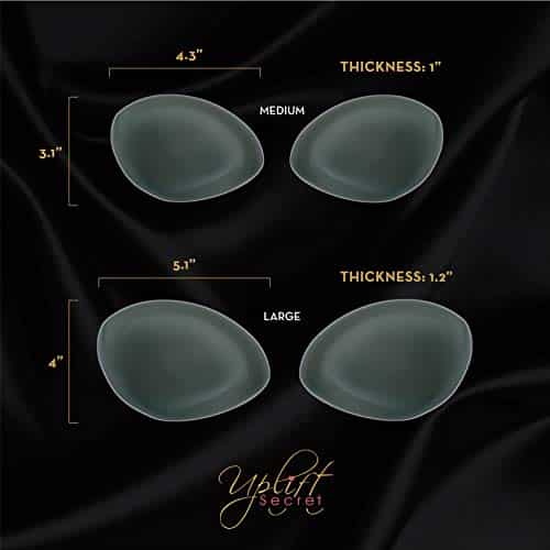 Uplift Secret Silicone Bra Inserts - Clear Gel Push Up Breast Pads - Bra Padding Bust Enha - Image 4