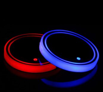 Dalimo Led Cup Holder Lights, 2 Pieces Car Cup Holder led Lights with 7 Colors USB Chargin