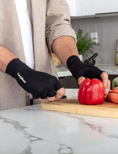 ComfyBrace Copper Infused Compression Arthritis Gloves for Hand & Finger Relief from pain/ - Image 3