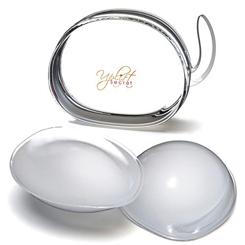 Uplift Secret Silicone Bra Inserts - Clear Gel Push Up Breast Pads - Bra Padding Bust Enha