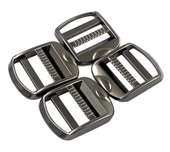 DGOL 10 pcs 1 inch Strong Heavy Shinning Zinc Alloy Ladder Lock Slider Adjustable Webbing