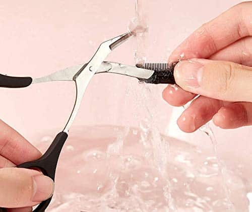 Professional Precision Eyebrow Trimmer Scissors Scissors with Comb and Non Slip Finger Gri - Image 5