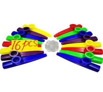 Fartime 16Pcs Plastic Kazoos With 20Pcs Kazoo Flute Diaphragms,Musical Instruments,Good Gi