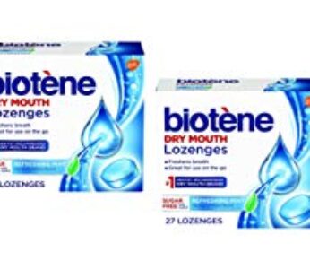 Biotene Dry Mouth Lozenges for Fresh Breath 27 count, Refreshing Mint. (Pack of 4)