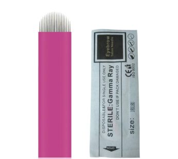 Guapa Microblading Tattoo Needles Pink U18 Microblading Blade 0.18mm U Shape 18 Pins Manua