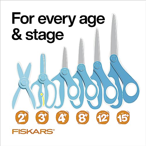 Fiskars 7" SoftGrip Left-Handed Student Scissors for Kids 12-14 - Left-Handed Scissors for - Image 8