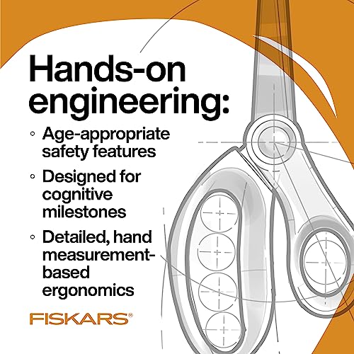 Fiskars 7" SoftGrip Left-Handed Student Scissors for Kids 12-14 - Left-Handed Scissors for - Image 2