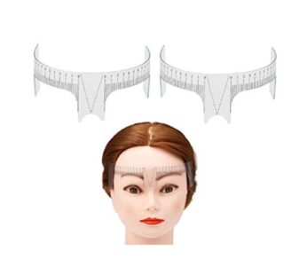 2PCS Plastic Tattoo Ruler Positioning Eyebrow Grooming Stencil Shaper Measure Tools Adhesi