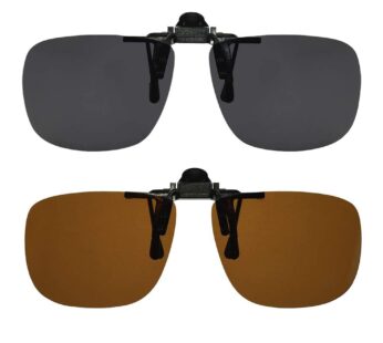 Success Eyewear Clip On Sunglasses Flip Up Polarized Sunglasses Clip onto Eyeglasses Over