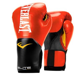 Everlast Pro Style Elite Workout Training Boxing Gloves Size 14 Ounces, Red